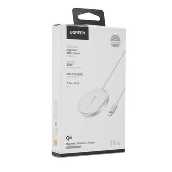  Беспроводное ЗУ UGREEN W703 (35565) Wireless Charger with MagSafe 15W(For iOS Device) White 