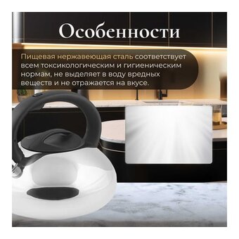  Чайник Perfecto Linea Ufo (52-129018) серебристый металлик 