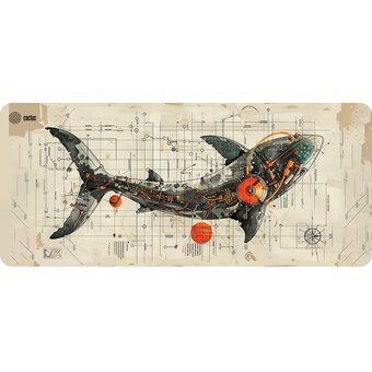  Коврик для мыши Cactus Shark CS-MP-COR03XXL 900x400x4мм 