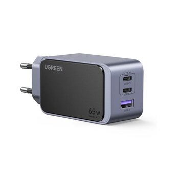  СЗУ UGREEN X553 (35042) Nexode S 65W USB-A+2*USB-C GaN Tech Fast Charger EU Gray 
