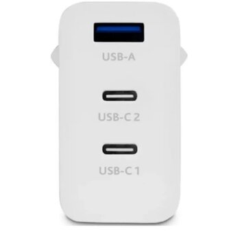  СЗУ TTEC 2SCG03B SmartCharger 65W PD/GAN USB-C Travel Charger White 