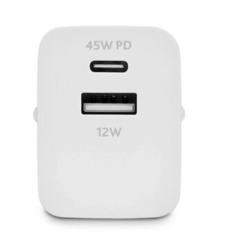  СЗУ TTEC 2SCP02B SmartCharger 45W PD Duo Travel Charger USB-C+USB-A White 