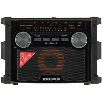  Радиоприемник TELEFUNKEN TF-1690UB черный с серым 