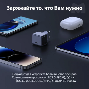  СЗУ UGREEN X503 (35041) Nexode S 30W PD GaN Tech Charger EU Gray 