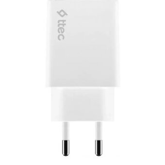  СЗУ TTEC 2SCS22BL PD SmartCharger Travel Charger 20W with USB-C to Lightning Cable (2DK40) White 