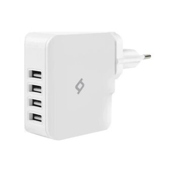  СЗУ TTEC 2SC02B Quattro Worldwide Travel Charger 5.1A/25W 4 USB Port White 