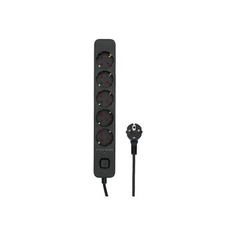  Сетевой фильтр Гарнизон EPS-5-B-3 черный, 5 розеток 3м 