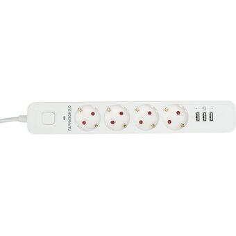  Сетевой фильтр Гарнизон EPS-4-U3-W-2 белый, 4 розетки 2м 