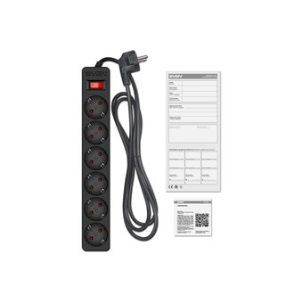 Фильтр SVEN SF-06E (SV-022068) 5,0м 6 розеток с защитными шторками черный 