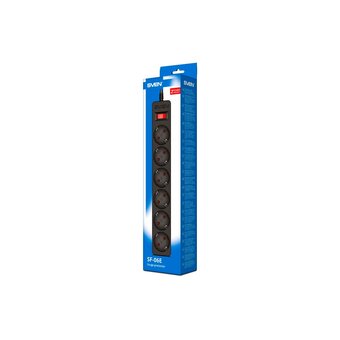  Фильтр SVEN SF-06E (SV-022068) 5,0м 6 розеток с защитными шторками черный 