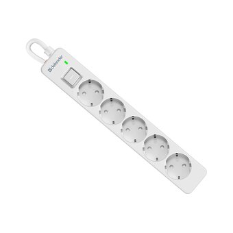  Сетевой фильтр Defender DFS 133 (99431) 5роз, 3м белый 