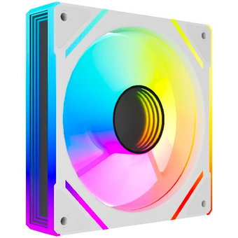  Вентилятор Powercase (M61-12W ARGB) White 120x120x25мм (PWM, 4pin PWM (M+F)+ 3pin ARGB (M+F), 600-1500 об/мин) Bulk 