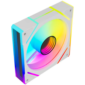  Вентилятор Powercase (M61-12W ARGB) White 120x120x25мм (PWM, 4pin PWM (M+F)+ 3pin ARGB (M+F), 600-1500 об/мин) Bulk 