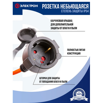  Удлинитель ПВС Электрон EL70030 3500Вт на рамке 30м б/з IP44 