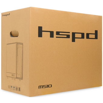 Корпус HSPD M510 (M510-TGBK-ARGB), без БП, Mesh Mid Tower, Black, TG, 0.5 SPCC, 4x120mm ARGB ATX, mITX 180/280/160mm 1x2.5", 7xPCI 2xUSB-A 3.0 