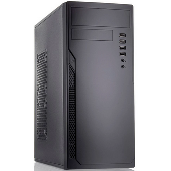  Корпус Foxline FL-301-FZ450-RW ATX case, black, w/PSU 8cm 450 Ватт, w/4xUSB2.0, w/o FAN, w/DVD-RW, w/C13-C14 cable 1.5m 