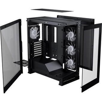  Корпус PHANTEKS NV5S (PH-NV523s_DBK01) Black, Digtial RGB Lighting, 4x120mm ARGB Fan, без БП, Tempered Glass, Mid-Tower 