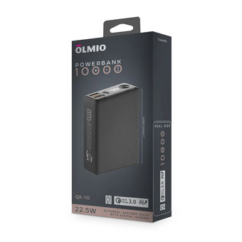  Внешний АКБ OLMIO QX-10 10000mAh 22.5W графитовый 