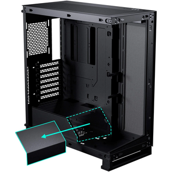  Корпус PHANTEKS NV5S (PH-NV523s_DBK01) Black, Digtial RGB Lighting, 4x120mm ARGB Fan, без БП, Tempered Glass, Mid-Tower 