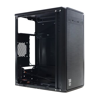  Корпус BaseTech M3401 (BT-M3401-450W-B), mATX, Mini-Tower, черный, 450 Вт 