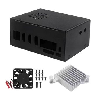  Корпус ACD YL929 Orange pi 5 plus metal case + heatsink + fan, Type 1 
