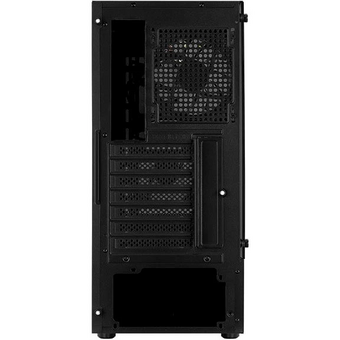 Корпус AEROCOOL Quantum-G-BK-v2 (4710562758511) Miditower ATX, micro ATX, mini-ITX W/PSU 7x12cm Fan (1 предустановлен) черный с окном 