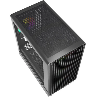 Корпус Powercase Mistral Micro C4B ARGB (CMMCB-A4), Tempered Glass, 4x 120mm ARGB PWM Fan, чёрный, mATX 