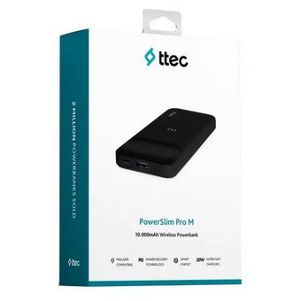  Внешний аккумулятор TTEC 2BB222S ReCharger Pro M LCD 10000mAh MagSafe Compatible PD 20W Powerbank with Stand Black 