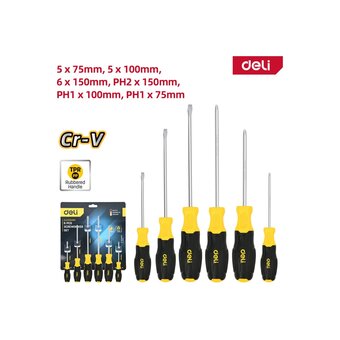  Набор отверток Deli DL630006N 6шт 