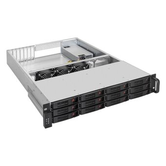  Корпус ExeGate Pro 2U660-HS12 EX293402RUS (RM 19", высота 2U, глубина 660, БП 1U-1200ADS, 12xHotSwap) 