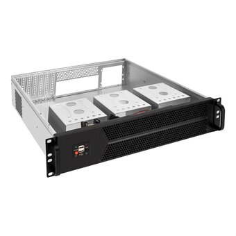  Корпус ExeGate Pro 2U450-06 EX297728RUS (RM 19", высота 2U, глубина 450, без БП, 2*USB) 