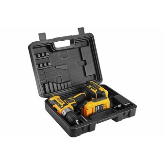  Дрель-шуруповерт DEKO DKCD20-Li (085-1123) в кейсе, 20В, 2x2.5Ач +ЗУ 