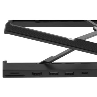  Подсктавка- хаб UGREEN CM359 (80551) USB-C to 2*USB3.0+HDMI+SD+TF Card Reader Docking Station черный 