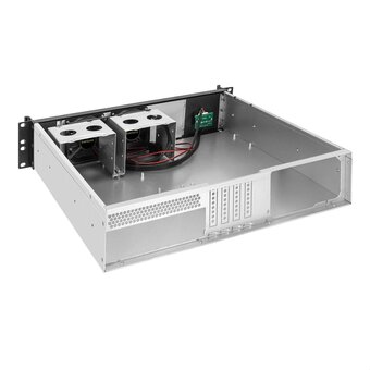  Корпус ExeGate Pro 2U400-04AL EX297727RUS (RM 19", высота 2U, глубина 400, передняя панель - алюминий, без БП, 2*USB) 