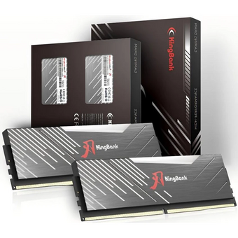  ОЗУ Kingbank KRRB series (K5.01.FLM5ED9402) 32GB (2x16Gb) 6000MHz DDR5 Black Heatsink RGB / Hynix M-die CL30 (30-36-36-76) 