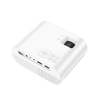  УЦ Проектор беспроводной HOCO DT1 wireless projector 720P same screen version EU белый (плоха упаковка) 
