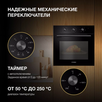  Духовой шкаф Hyundai HEO 66412 BG черный 