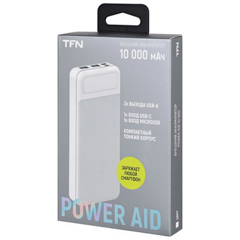  Внешний аккумулятор TFN TFN-PB-278-WH PowerAid 10000mAh white 