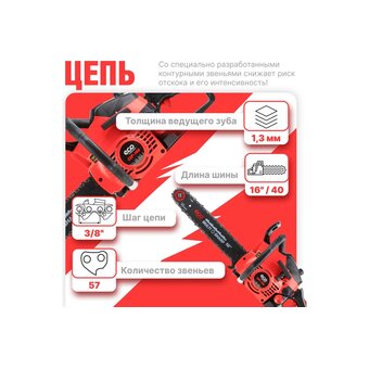  Бензопила цепная Eco CSP-166 (EC1560-6) 