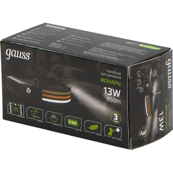  Фонарь налобный Gauss GFL412 черный 