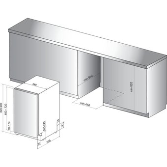  Встраиваемая посудомоечная машина HOTPOINT HSIO 3O23 WFE 