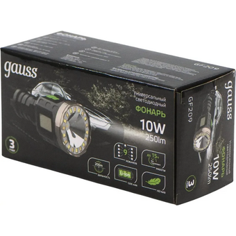  Фонарь ручной Gauss GFL209 черный 