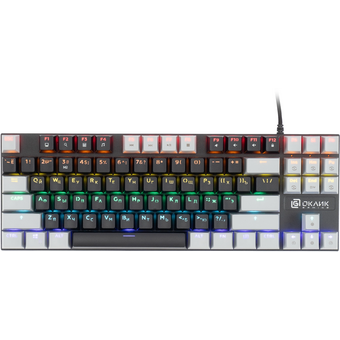  Клавиатура OKLICK K600X черный/серый 