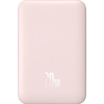  Внешний аккумулятор Baseus Magnetic Mini Wireless Fast Charge Power Bank 10000mAh (20W) - Pink (P10022100412-00) 