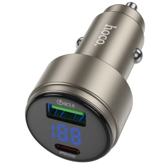  АЗУ HOCO Z57B Glorious 63W dual-port digital display PD45W+QC3.0 cabel Type-C to Type-C золотой 