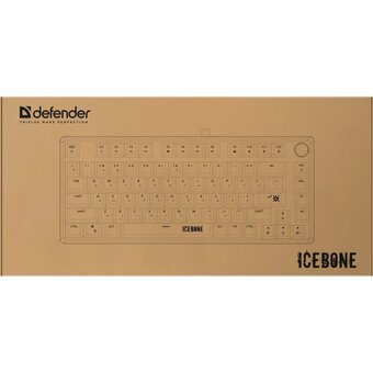  Клавиатура DEFENDER Icebone GK-354 45354 прозрачный 