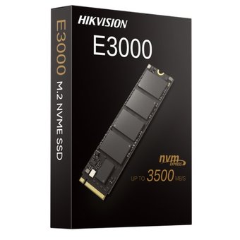  SSD Hikvision E3000 Series (HS-SSD-E3000/512G) 512GB, PCI-E 3.0 x4, up to 3500/1800MBs, 3D NAND, 224TBW, NVMe, 22x80mm 