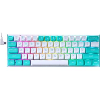  Клавиатура Redragon Fidd (72187) бирюзовый/белый 