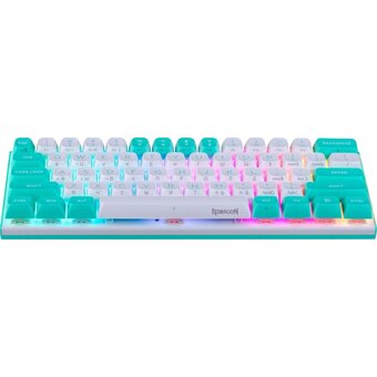  Клавиатура Redragon Fidd (72187) бирюзовый/белый 