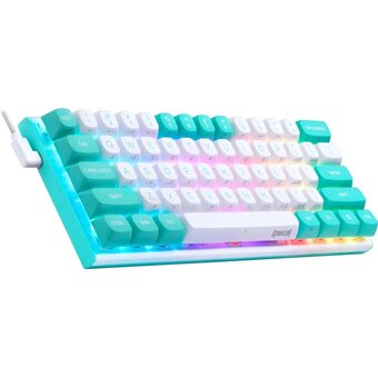  Клавиатура Redragon Fidd (72187) бирюзовый/белый 